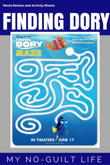 Just keep swimming until you are at the movies! Finding Dory in theaters now. Movie review and activity sheets for the whole family. 