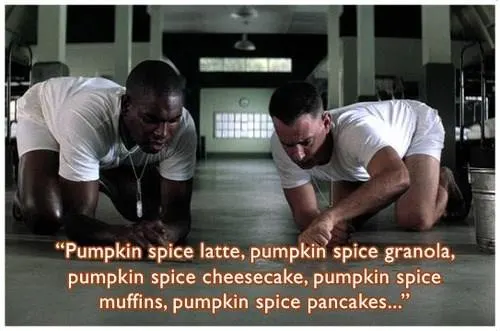 bubba and forest gump pumpkin spice meme fall