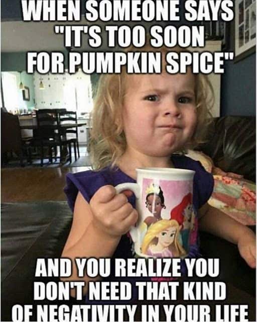 pumpkin spice meme for fall