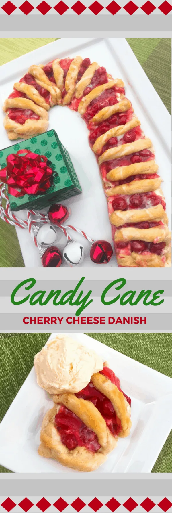 CAndy cane cherry cheese danish