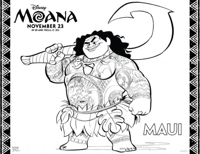 Moana movie activity sheets for the family. Poster | Maui | Disney | Printables coloring sheets