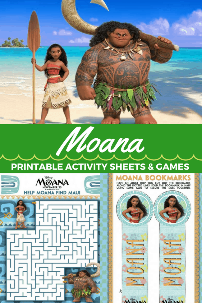 Moana movie activity sheets for the family. Poster | Maui | Disney | Printables matching game