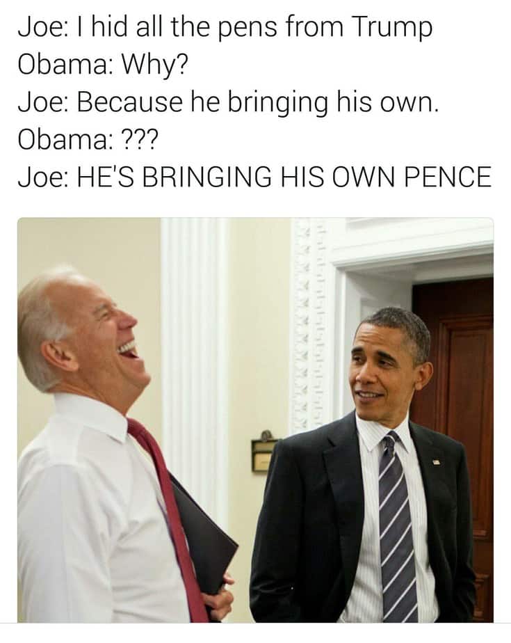 Barack Obama and joe biden Presidents day memes 
