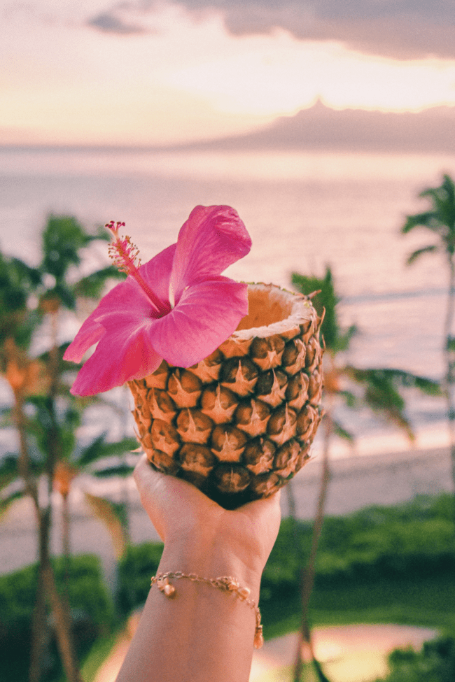 pineapple drink. Best hawaiian island. 