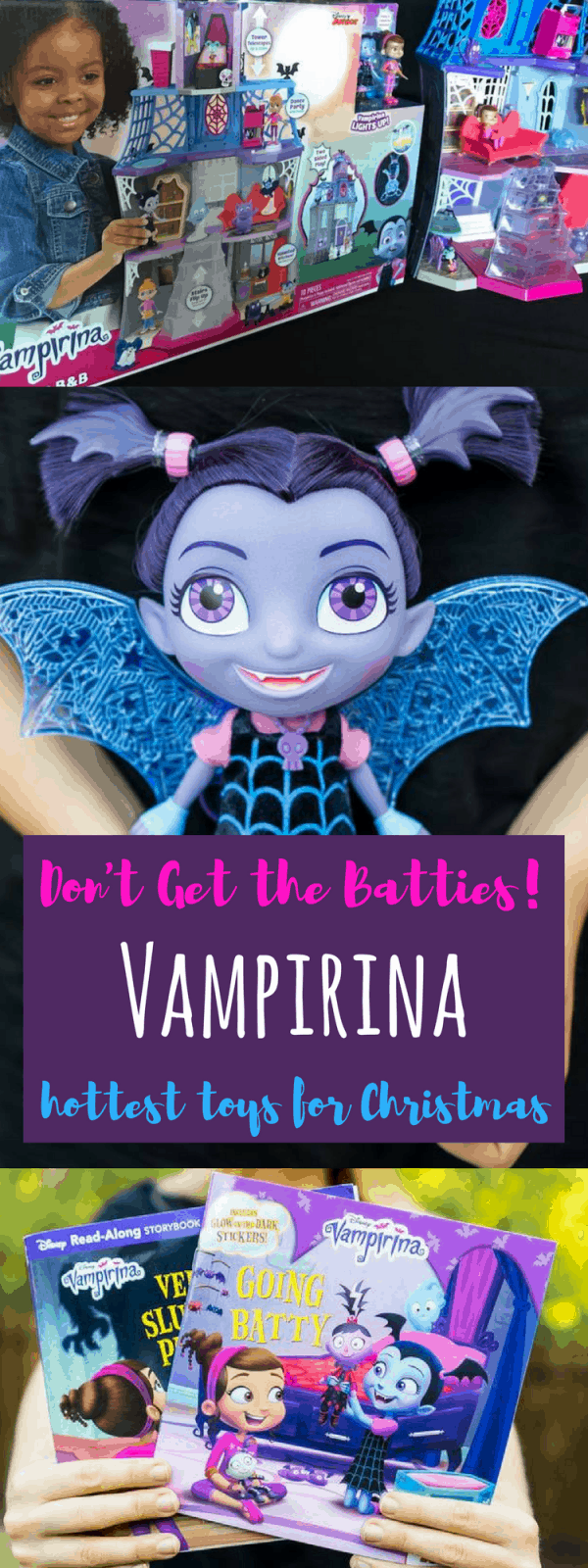 The Vampirina Toys Your Kids Want Now. Great ideas for Christmas or birthdays for your little Ghouls and Boys. #Vampirina #DisneyJr #Disney #giftideas #birthdayideas #kidgifts