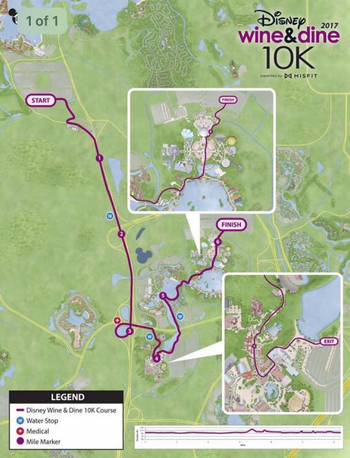 2017 wine and dine 10K map 2017 runDisney Wine and Dine Corrals, Course Maps, and Event Guide