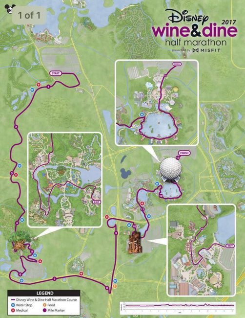 2017 wine and dine half marathon map 2017 runDisney Wine and Dine Corrals, Course Maps, and Event Guide
