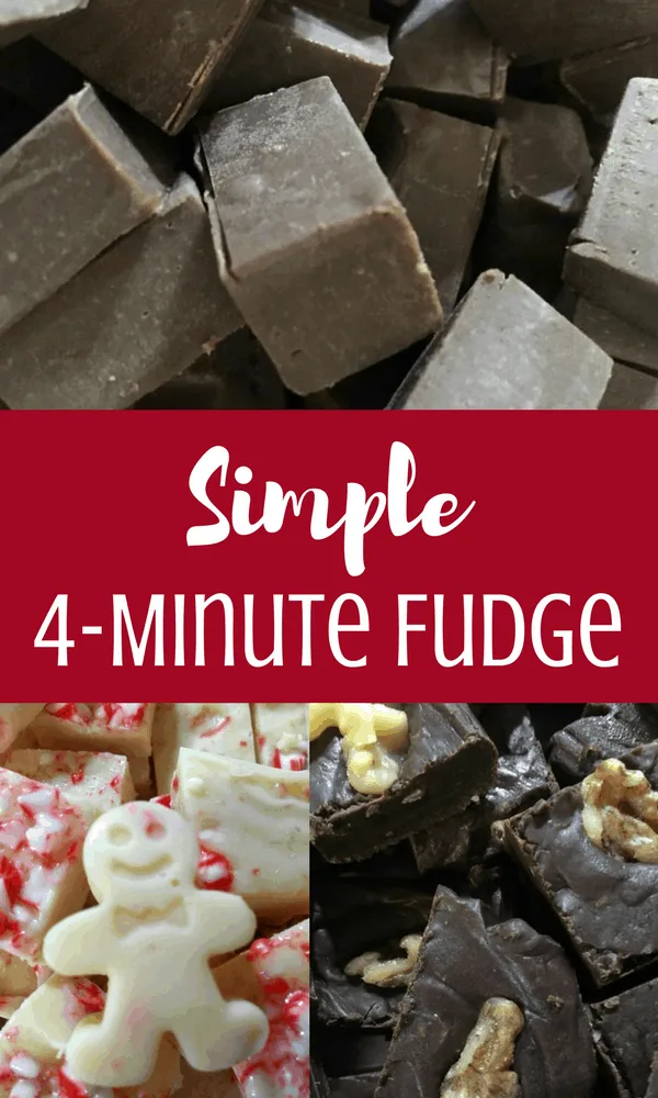 Simple four minute fudge recipe: you'll thank me for this holiday favorite! Easy recipe for homemade gifts & treats.
