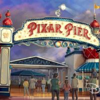 pixar pier entrance at Disneyland