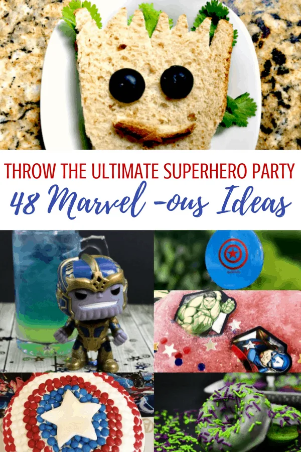 48 Marvel Avengers Superhero party ideas for your next birthday party! #Marvel #Avengers #infinitywar #birthdayparty #partyideas #partygames #superhero #superheroparty 