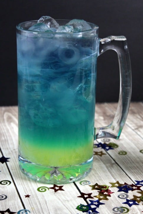 Thanos Marvel Cocktail layered drink
