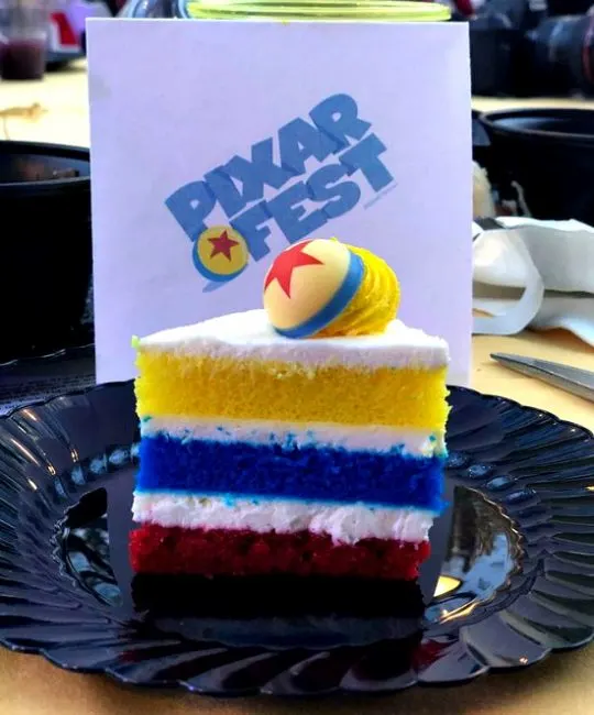 lemon raspberry pixar cake pixar fest at Disneyland