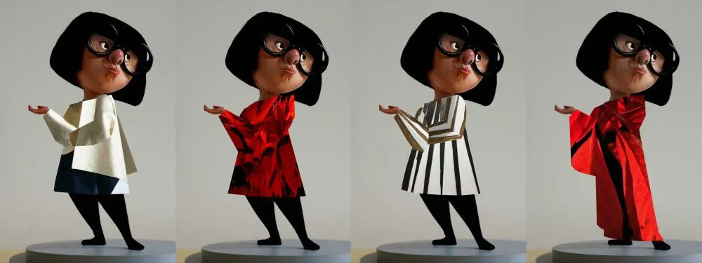 Edna Mode Incredibles 2 movie Concept art by Bryn Imagire