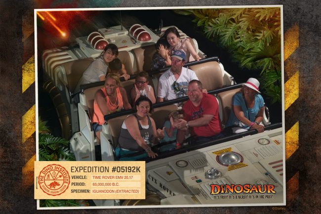 Disney World Dinosaur Photopass on ride picture
