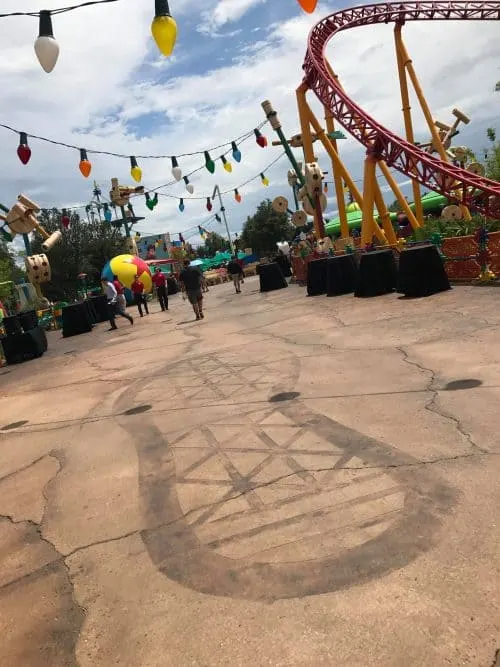 Andy's footprint in Toy Story Land