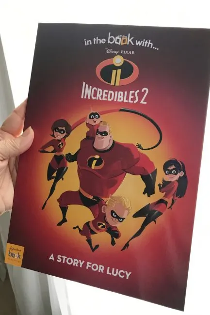 Incredibles 2 personalized book for kids. 