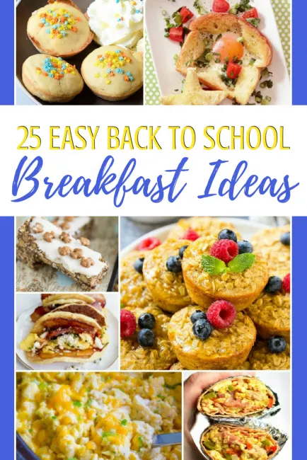 Easy back to school breakfast ideas: to get everyone fed and out the door to school easier this year! #recipes #backtoschool #bts #teachers #parents #food #breakfast 