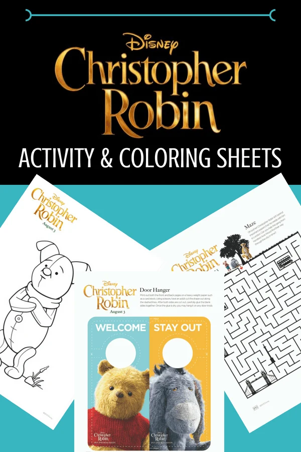 Christopher Robin is in theaters Aug 3; get ready with Christopher Robin movie activity sheets. Winnie the Pooh activities & coloring pages for the whole family. #ChristopherRobin #freeprintables #printables #winniethepooh #coloringsheets #coloring #kidsactivities 