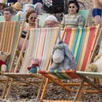 christopher robin movie characters on beach