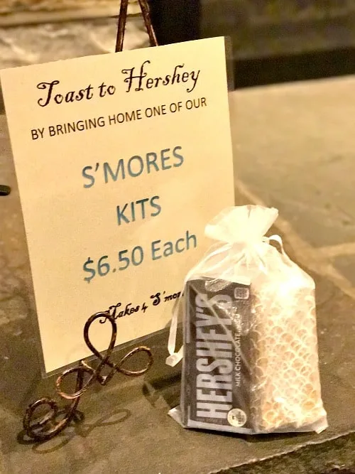 s'mores kits at the cocoa beanery | hershey lodge restaurants 