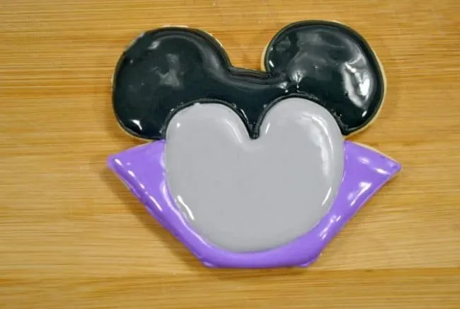 Vampire Mickey Mouse cookies with frosting
