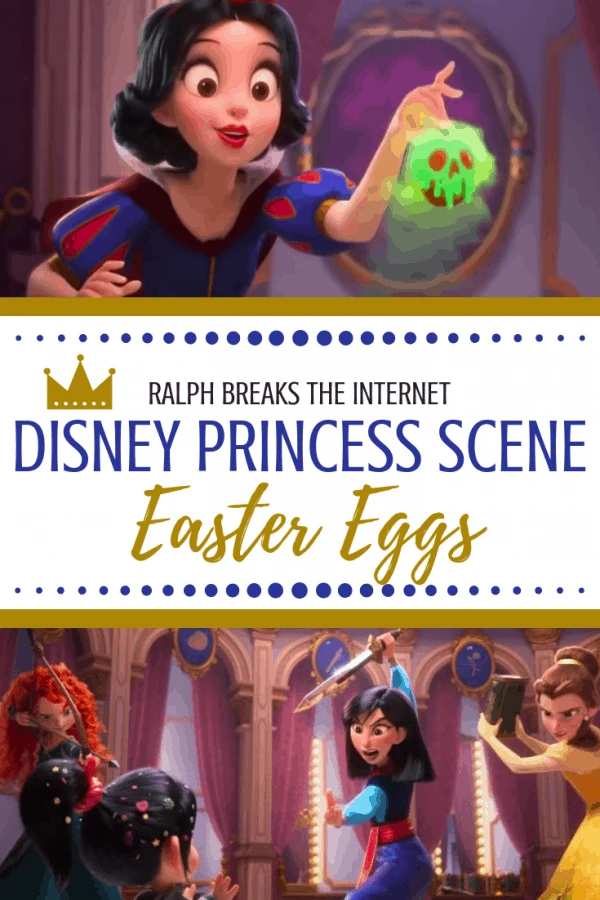Disney ralph breaks the internet princesses scene Easter Eggs