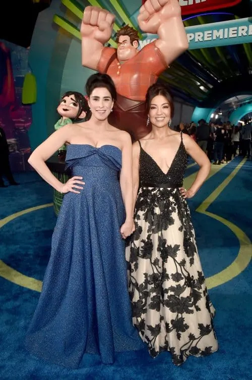 Sarah Silverman and Ming-Na Wen on Ralph Breaks the Internet red carpet