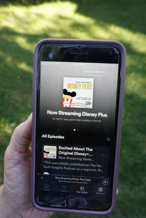 Podcast 101 How to start listening to Podcasts Now Streaming Disney Plus Podcast on a phone