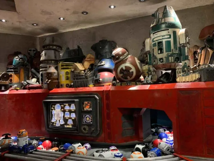Inside the Droid Depot at Star Wars Galaxy's Edge Walt Disney World