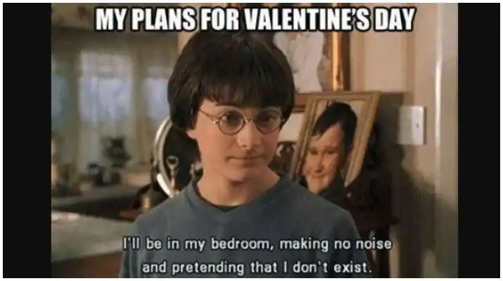 harry potter valentines day meme. funny valentines day memes