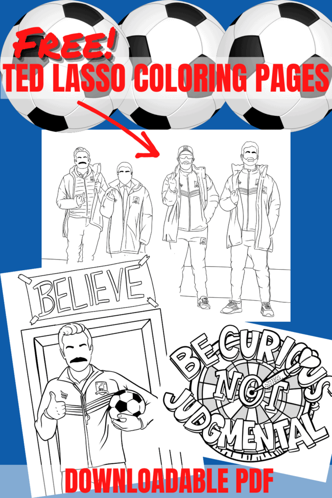 ted lasso coloring pages downloadable pdf 