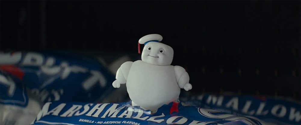 easter eggs and callbacks in ghostbusters afterlife: stay puft marshmallow man (mini!)