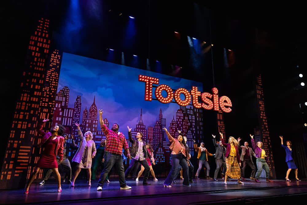 Tootsie touring cast. is tootsie ok for kids? parent theater guide