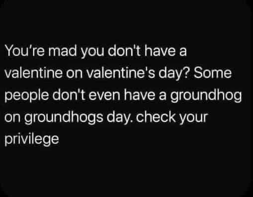 valentines day meme that doubles as a groundhogs day meme.