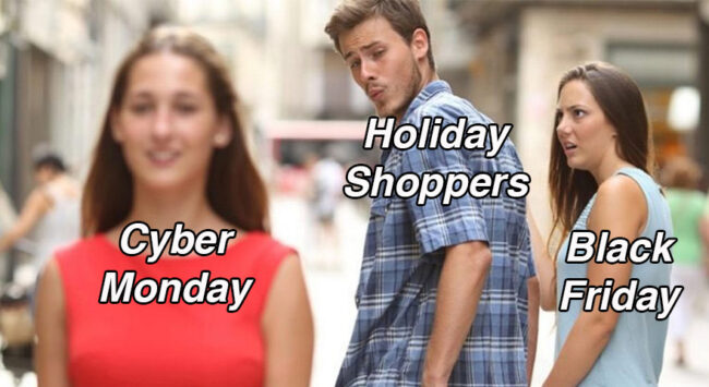 cyber monday memes distracted boyfriend