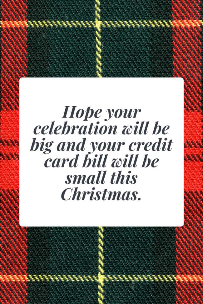 funny christmas wishes credit card bill small