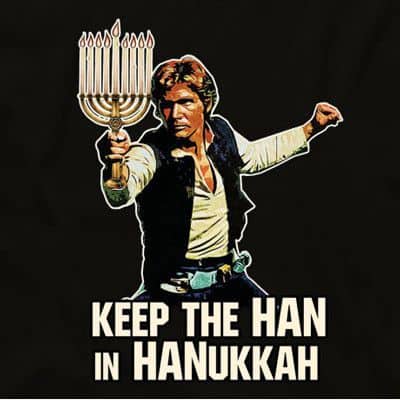 funny hanukkah memes Han Solo holding a menorah