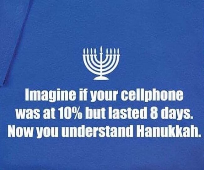 funny hanukkah memes. 8 nights explained via cellphone example. 