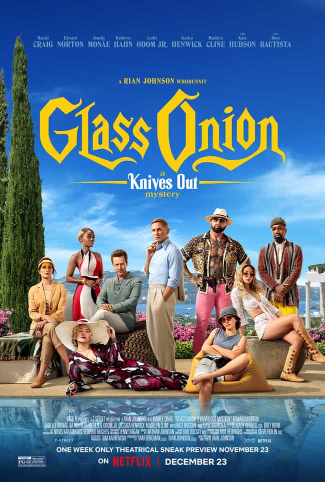 spoilers without context glass onion a knives out mystery movie poster