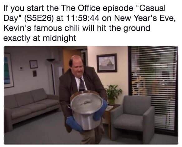 Happy New Year Memes kevin chili the office