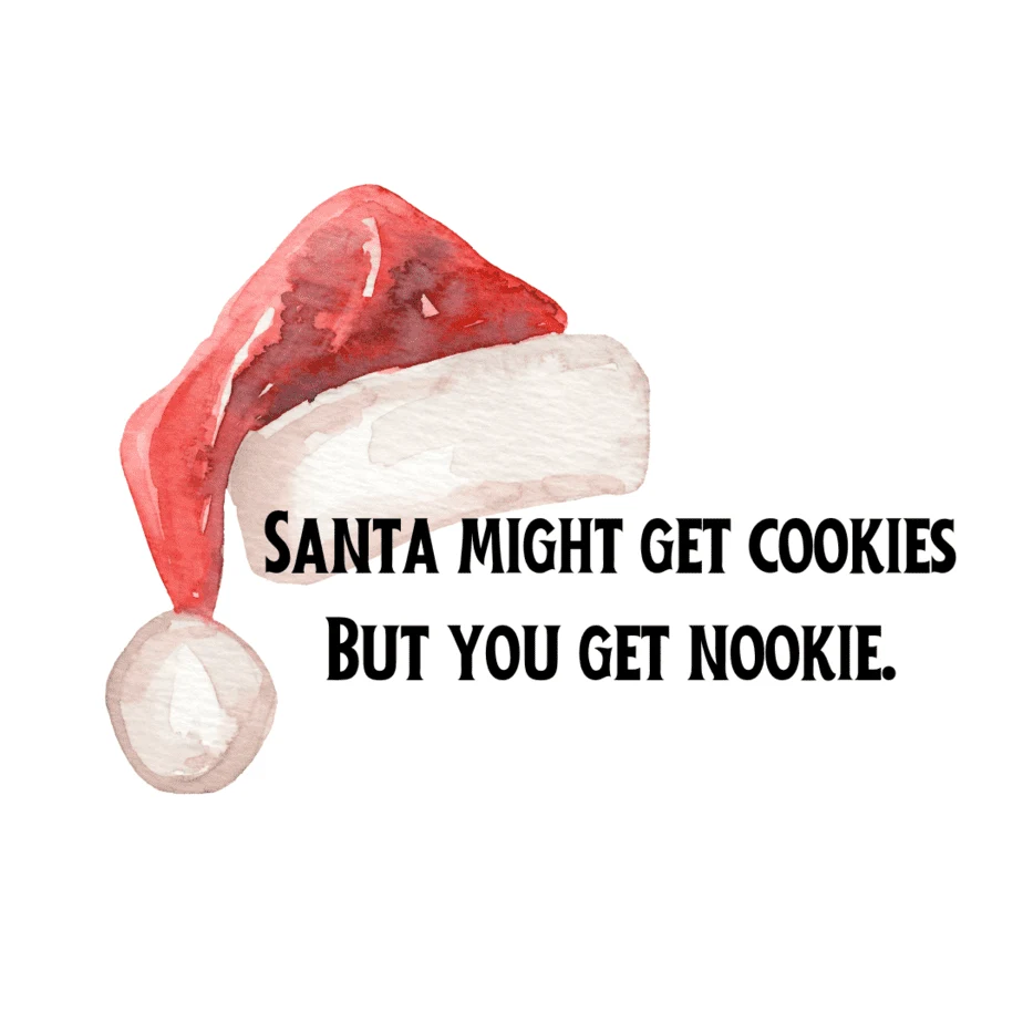 funny christmas love poems. Santa might get cookies but you get nookie.