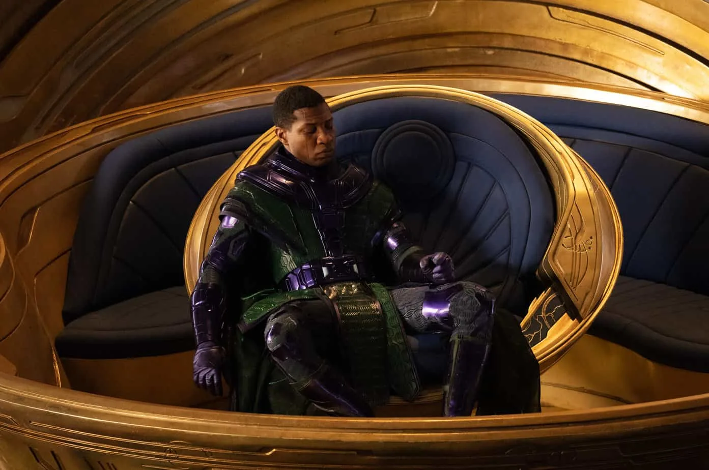 ant-man movies in order.  Kang The Conqueror sitting on a throne
