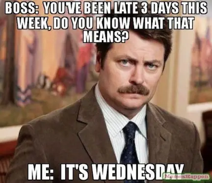 ron swanson funny wednesday memes.