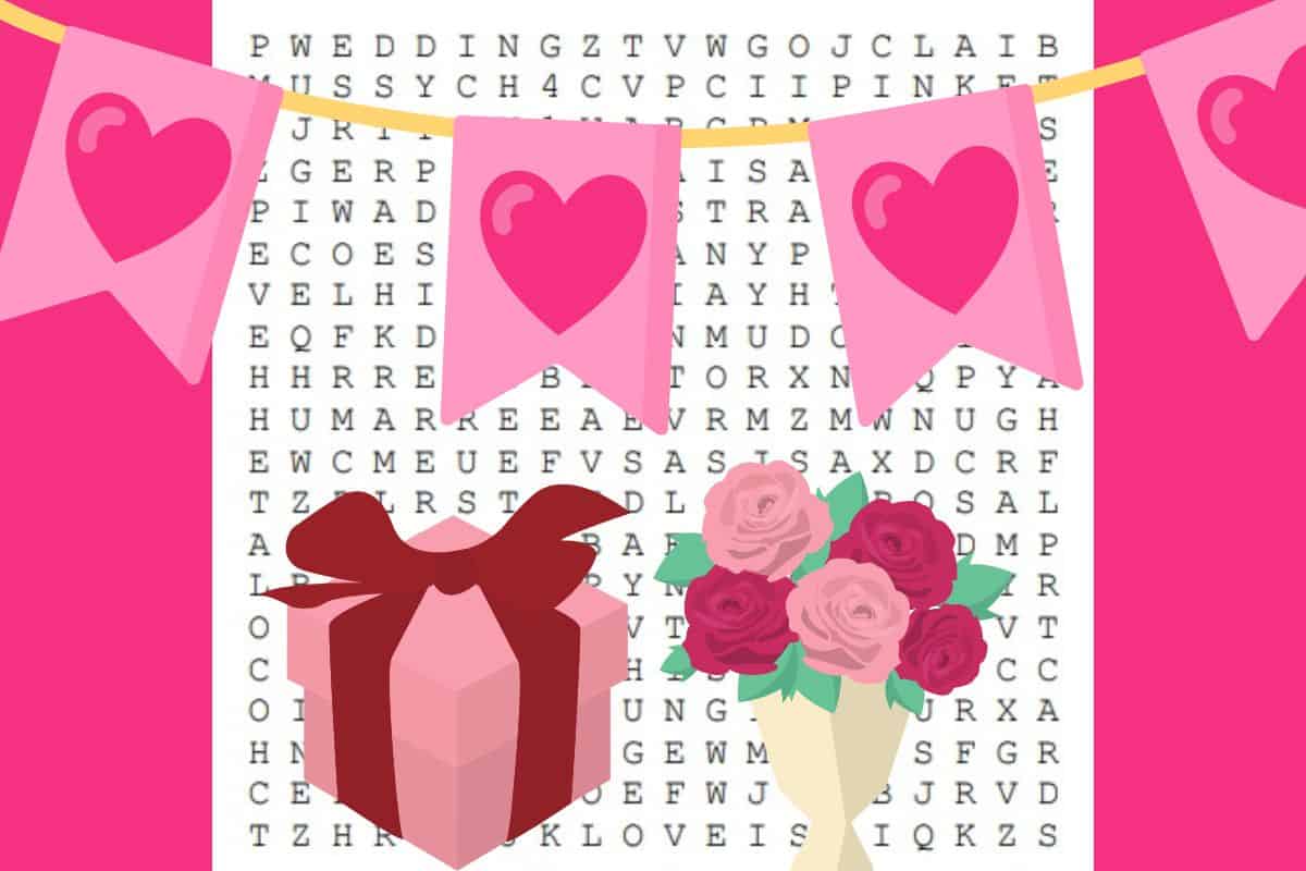 valentines day word search printable pdf.