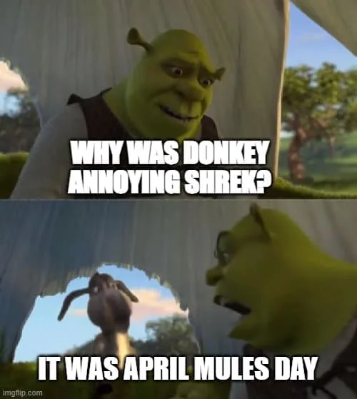 april fools meme donkey