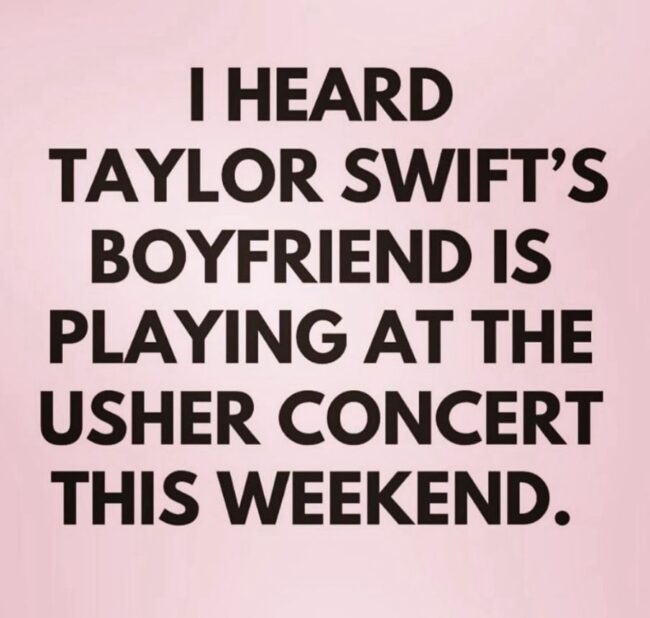 taylors boyfriend meme playing a game at the usher concert